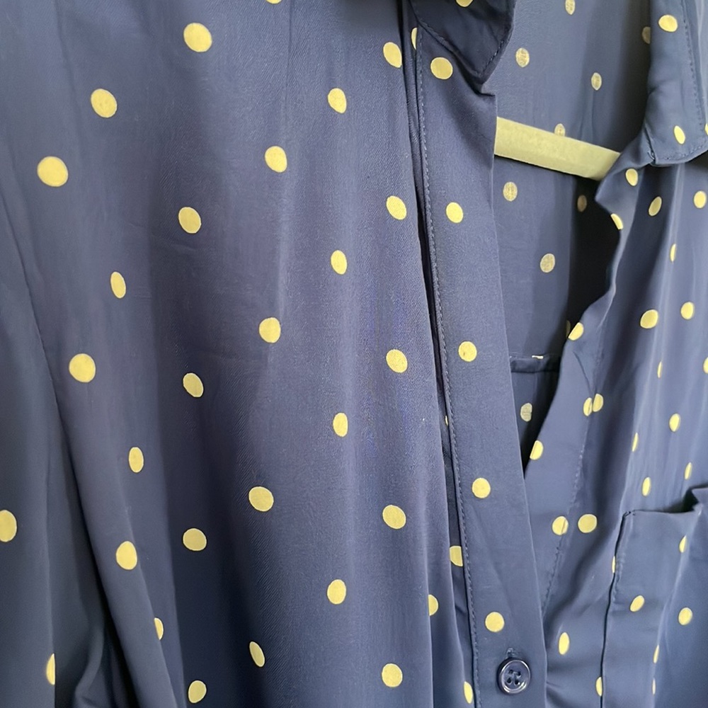 Reformation Polka Dot Shirt Dress View 4